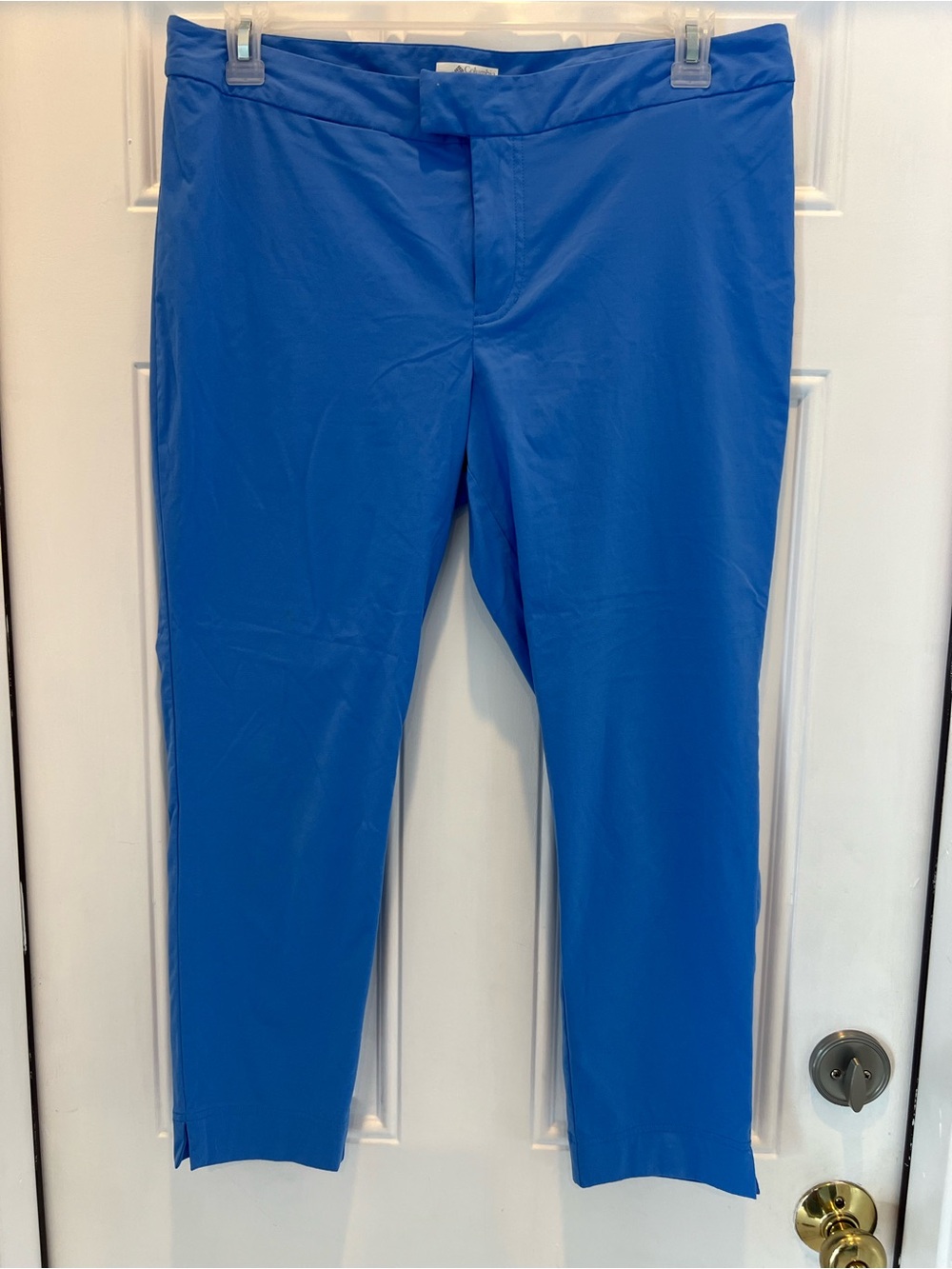 Columbia PFG Crop Pants Authentic Fit Nylon  Women's Sz. 14 Stretch Blue # 973
